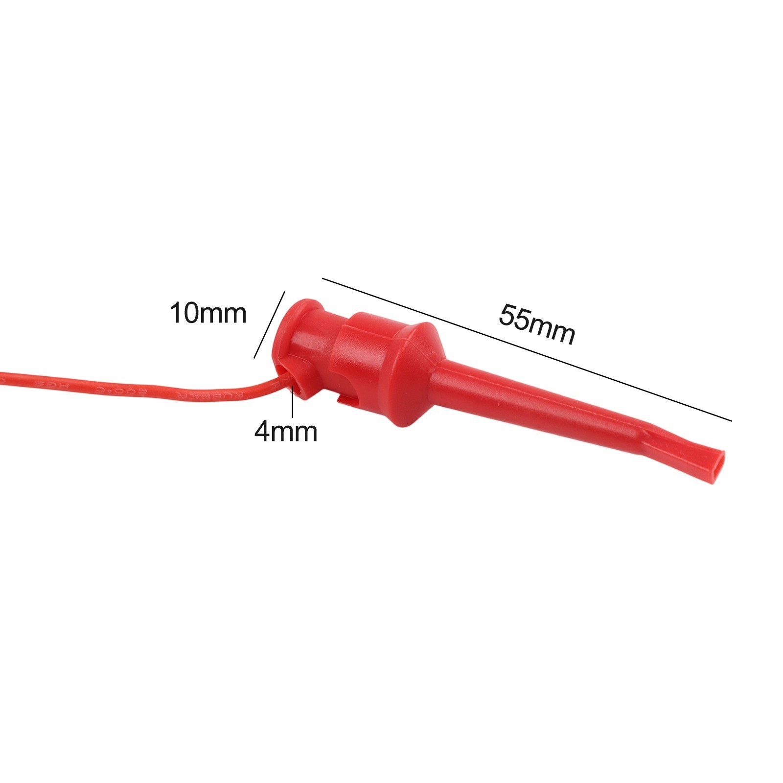 5 Piece Test Hook Clips Set with Silicone Leads for Easy Identification