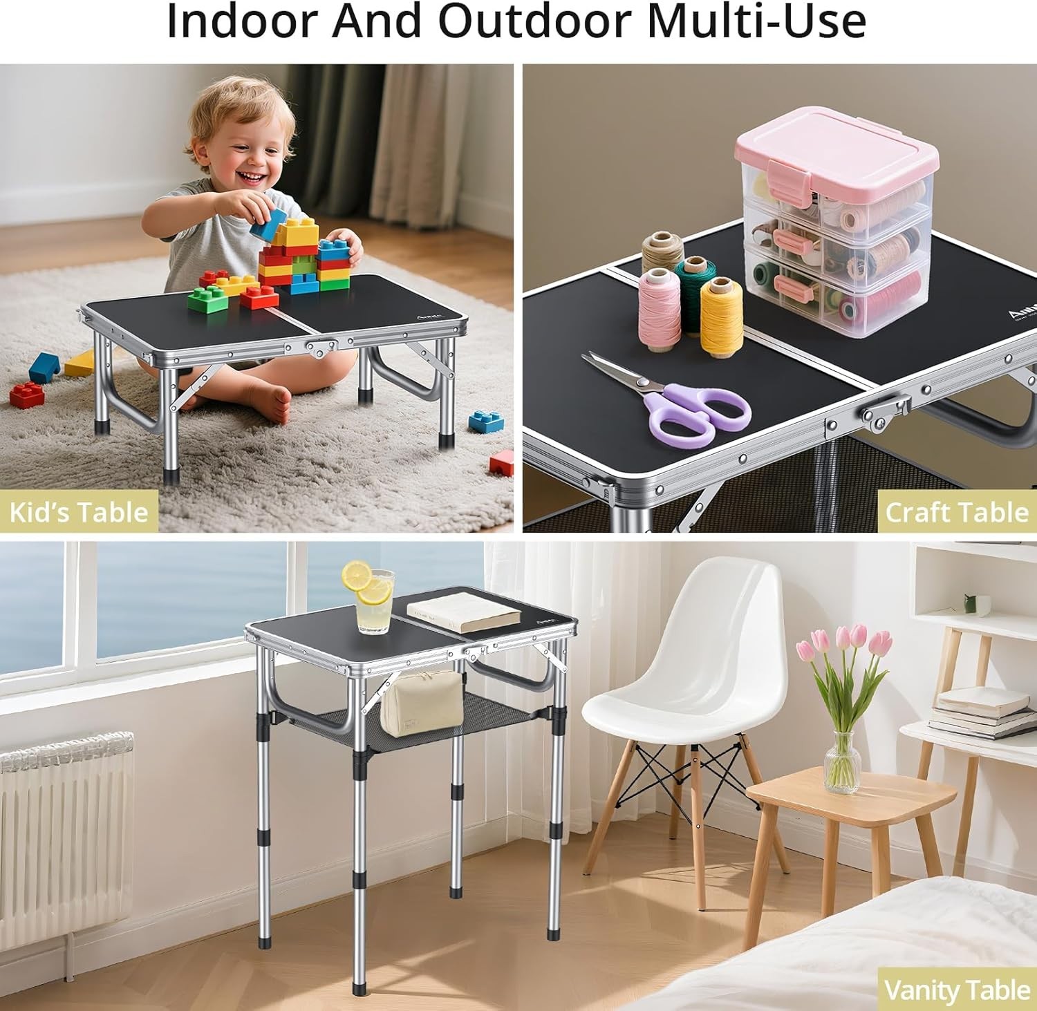 Waterproof Adjustable Folding Table - Easy Setup for All Your Outdoor Adventures