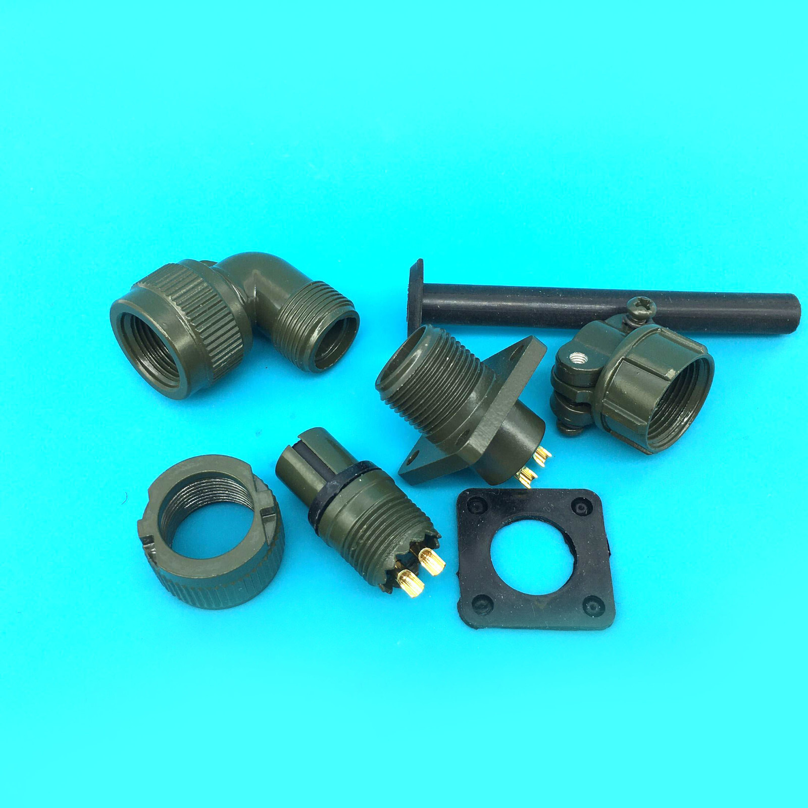 set Aviation plug Right Angle MS3106A10SL-3S MS3102A10SL-3P 3-pin Binding post