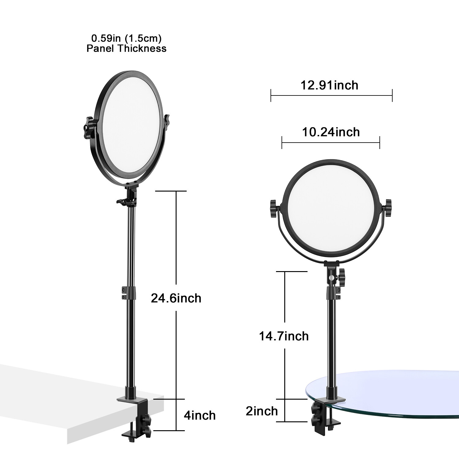GVM Bi-Color Edge Video LED Soft Light (10")