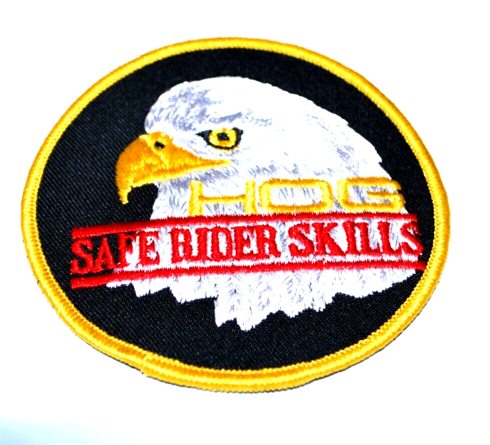 Harley Owners Group HOG Safe Rider Skills Patch HD Biker Vest Jacket Patch NOS