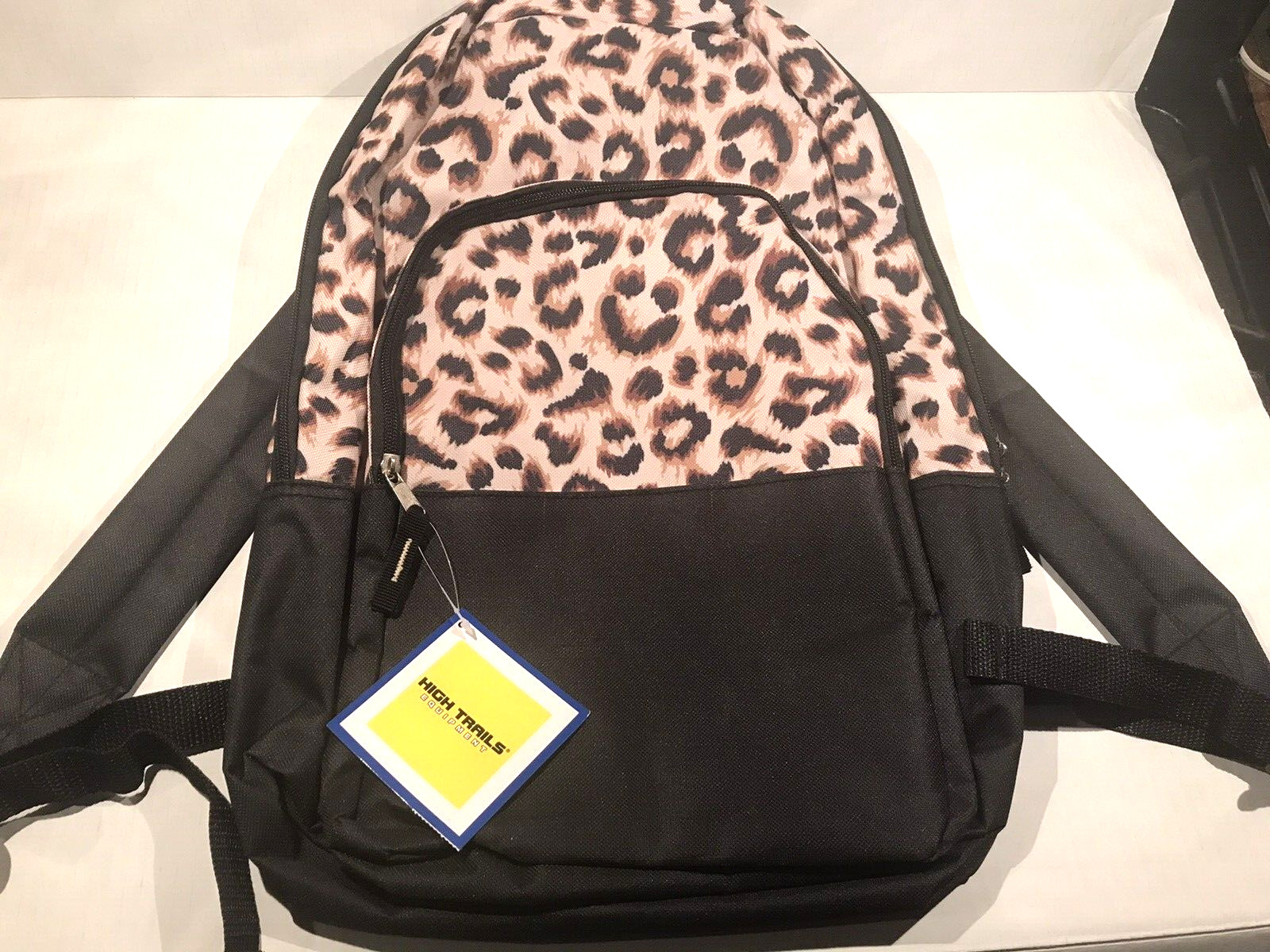 High Trails Equipment Backpack BLK/Animal Print 18"H X 12"W X 5"D Padded Straps