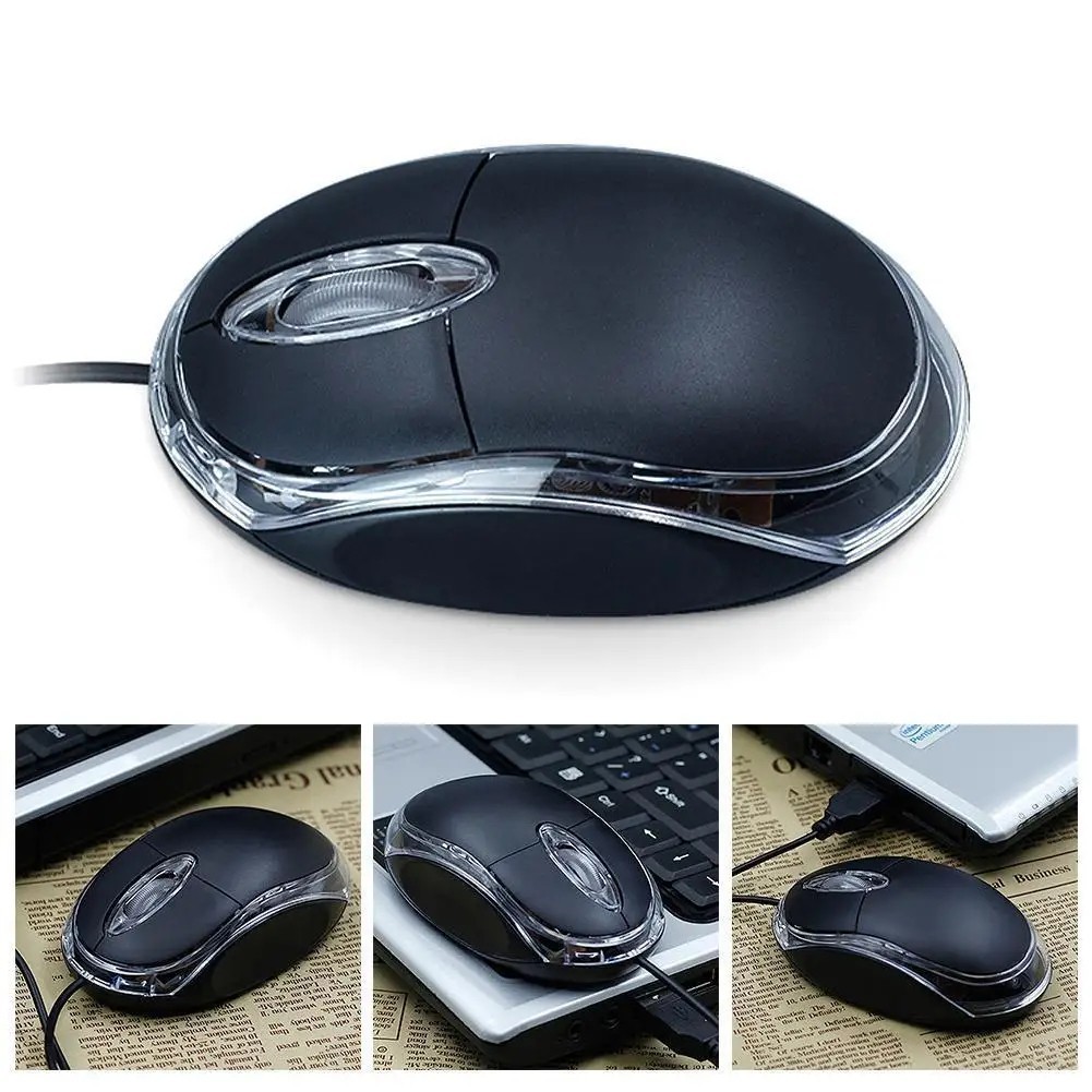 Share Mini USB Wired Optical Mouse 1000 DPI LED Gaming for PC Laptop Notebook Co