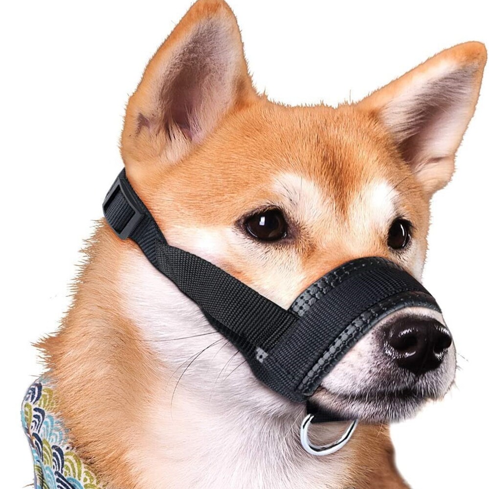 Adjustable Anti Stop Chewing Nylon Dog Bark Bite Soft Mouth Muzzle Grooming