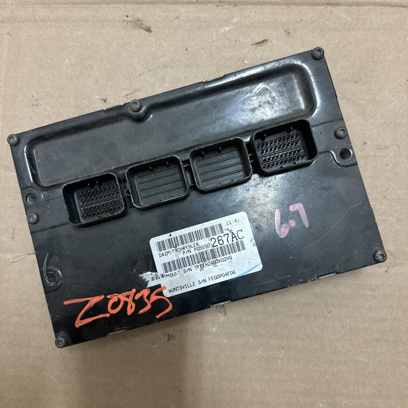 07 08 09 Dodge2500 3500 Cummins TURBO Diesel 6.7l 05150267 Tcm Oem