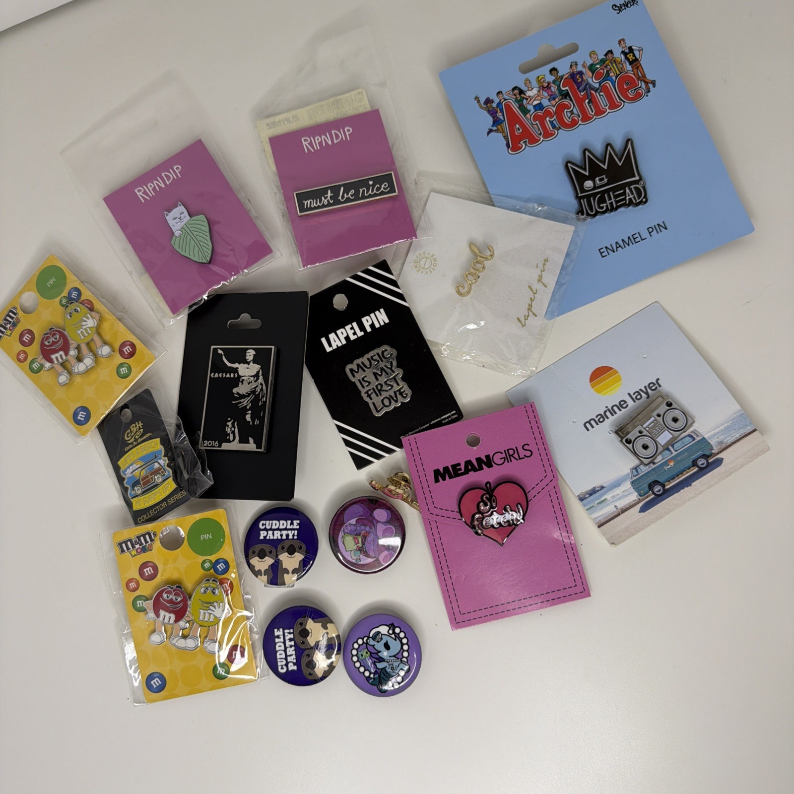 Spencers/Zumiez Enamel Pins/Buttons Deadstock Lot Y2K Retro Theme