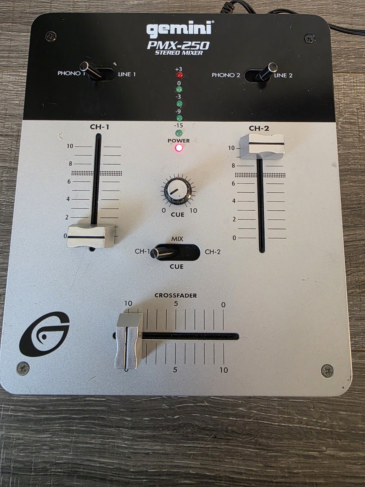 Gemini PMX-250 Stereo/DJ Mixer, Two Channel, Used & Untested Powers On
