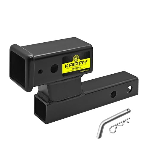 Trailer Receiver Hitch Riser Hitch riser 2" adapter black - 4-inch Rise/Drop