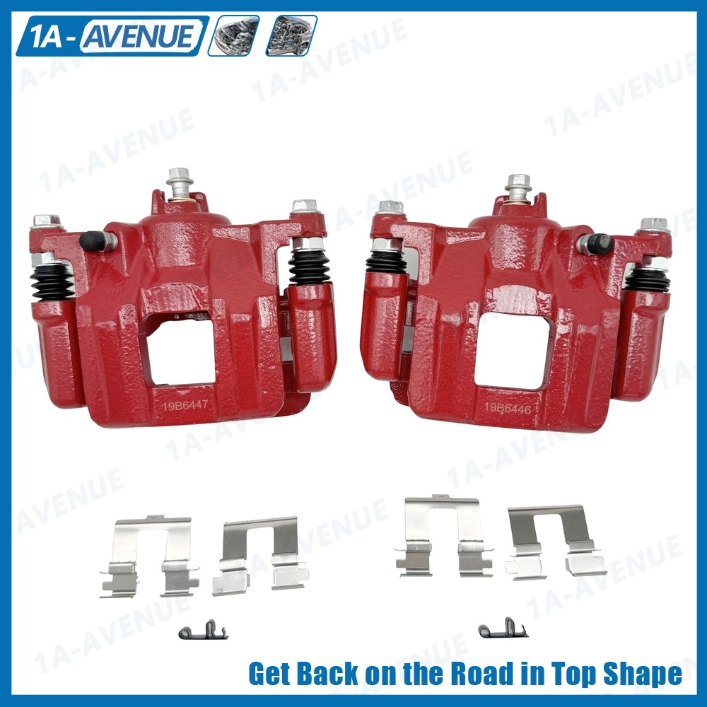 2Pcs New Rear Driver & Passenger Brake Caliper Red For 2011 - 2017 Honda Odyssey