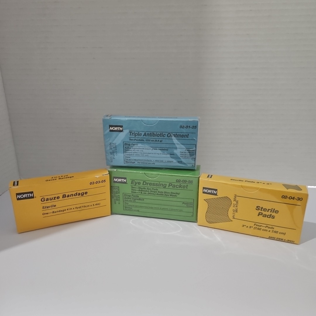 Vintage Medical Supply North Bandage Gauze Sterile Pad Eye Dressing Ointment Lot