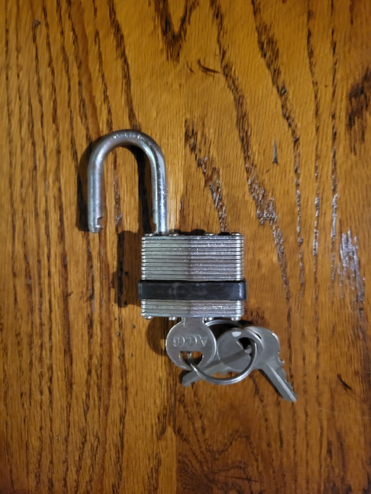 Aco Padlock With Keys Opens
