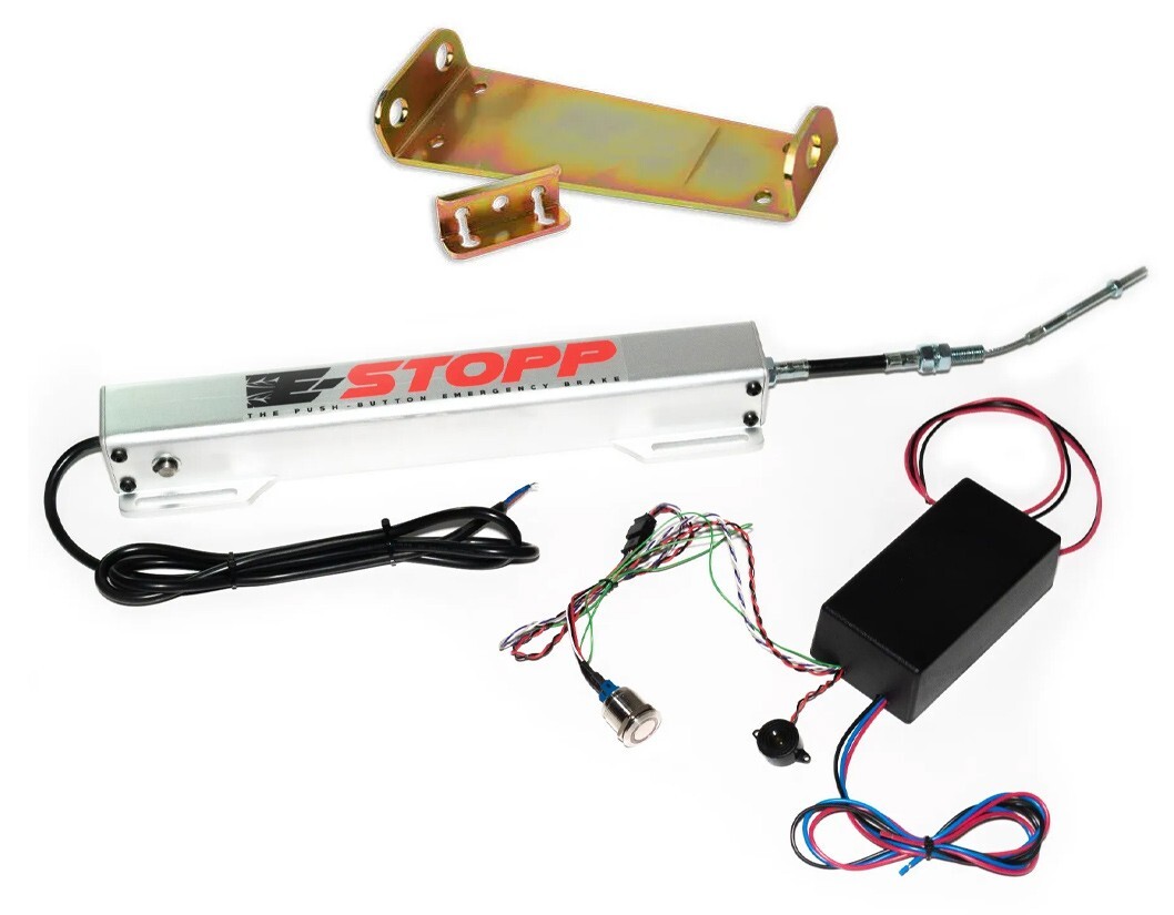 E-Stopp Electric Push Button Parking Brake Kit with Combiner Bracket