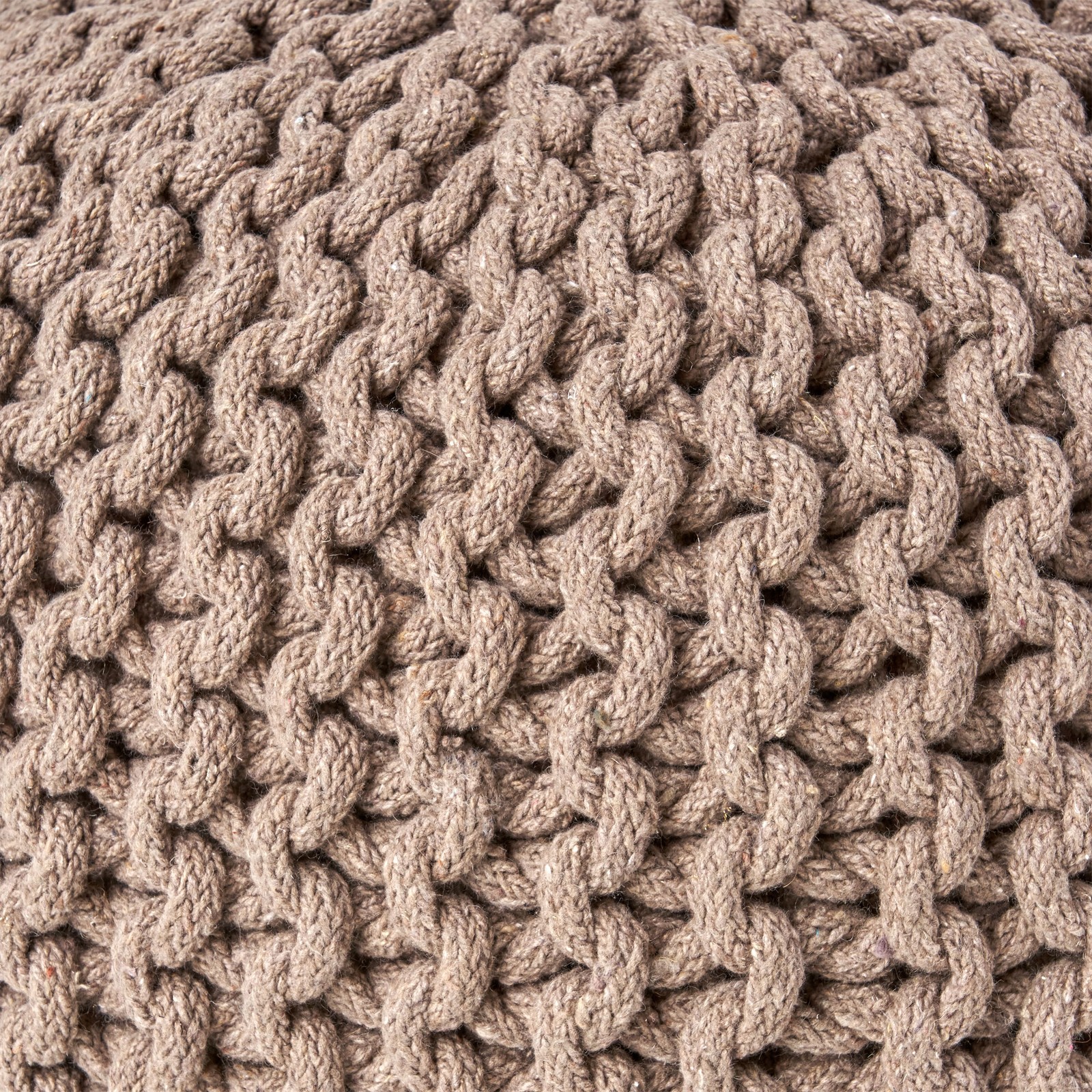 Moro Knitted Cotton 20 x 20 Round Pouf