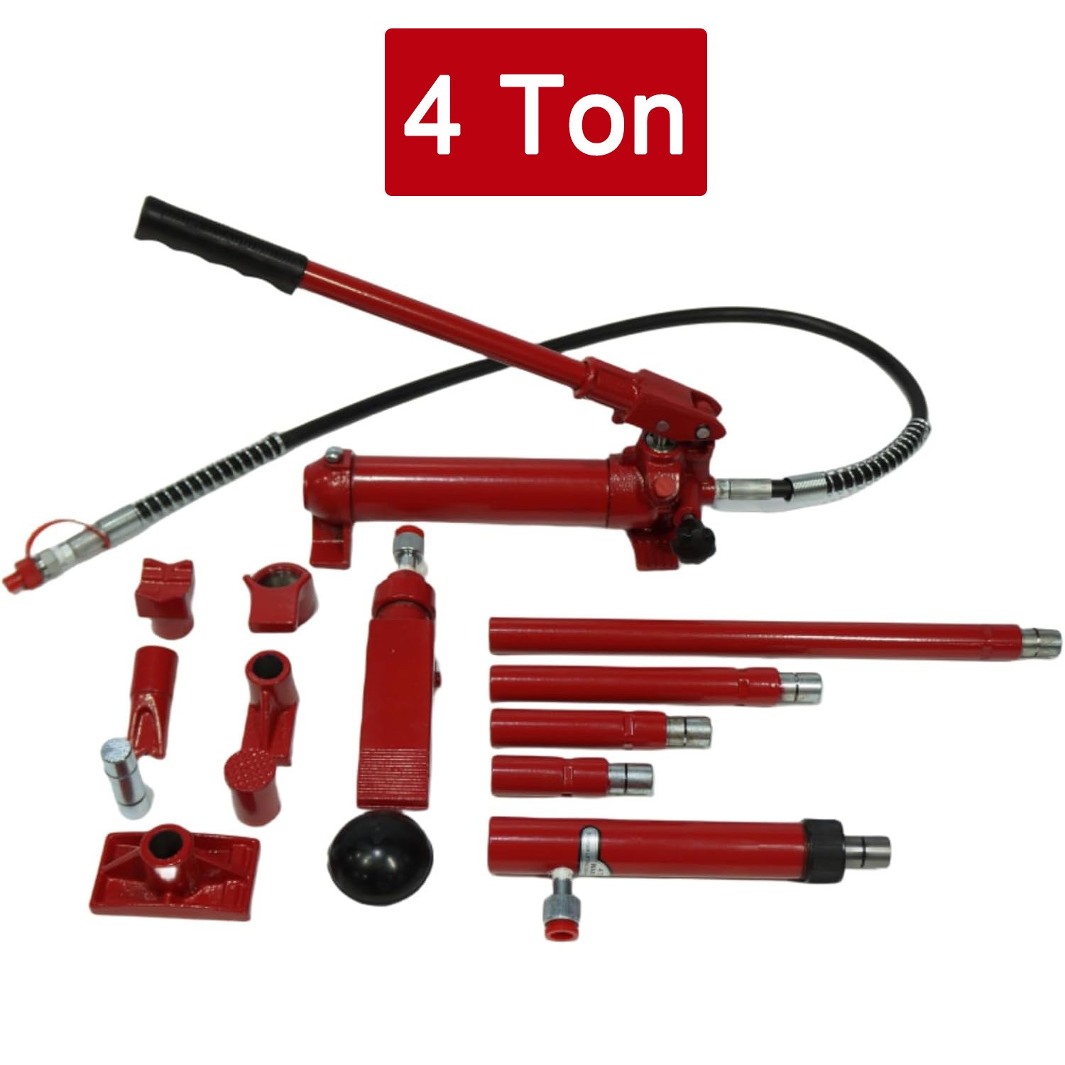 4 Ton Porta Power Kit 15-Pcs Hydraulic Ram Auto Body Frame Repair Kit with Case