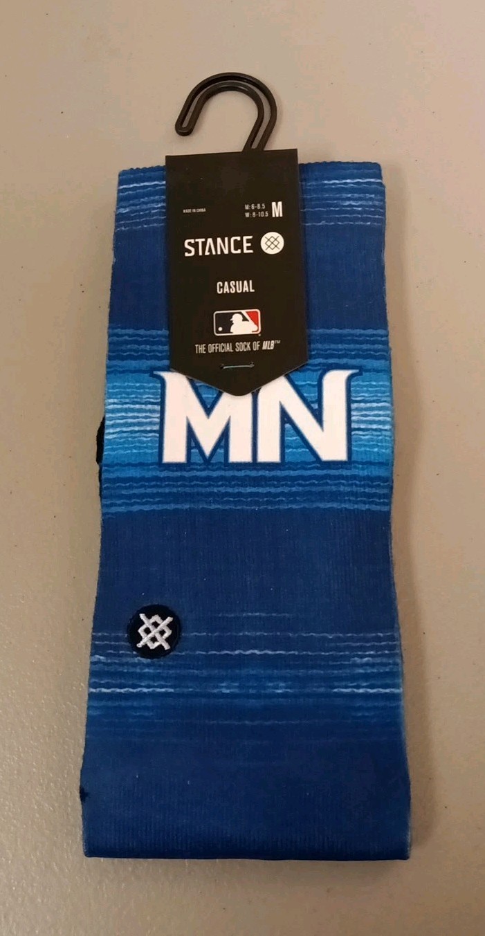 NWT Stance MLB Minnesota Twins Crew Socks Size M Men's 6-8.5 Casual Baseball
