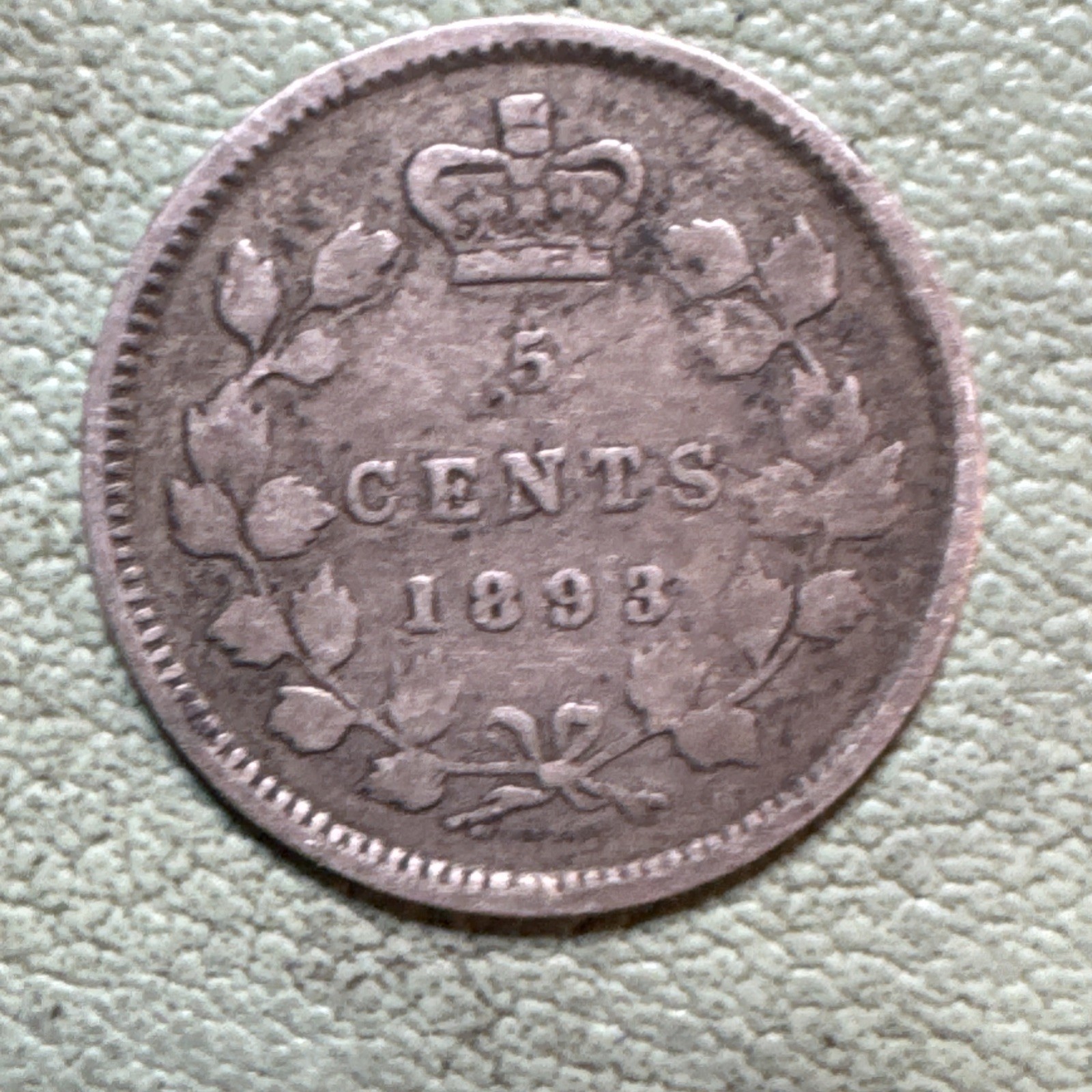 Canada 5 Cents 1893 Silver Coin KM#2