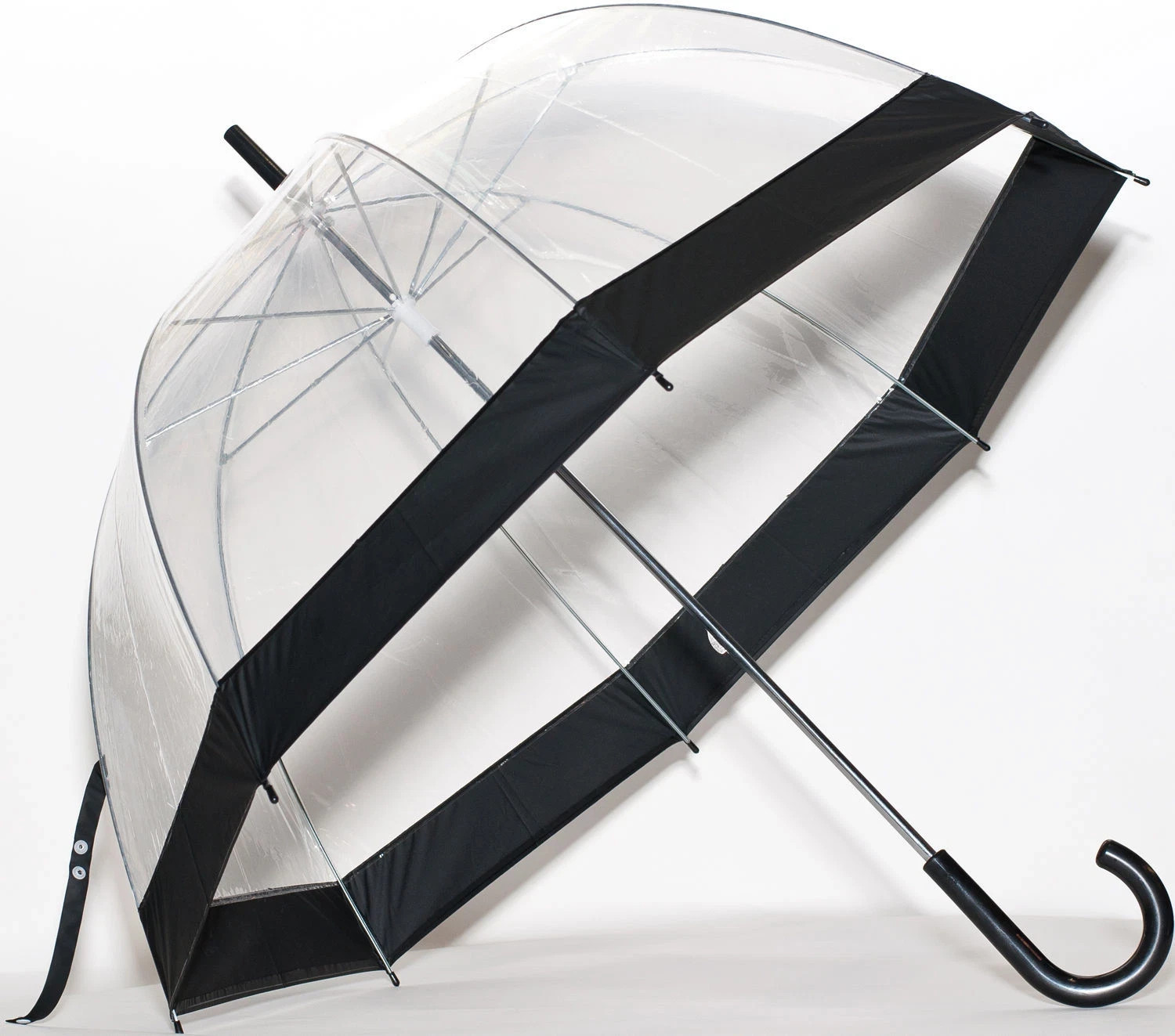 Lot Of 2 Trendy Black Trim Bubble Dome See Through Fashion Umbrella Sexy