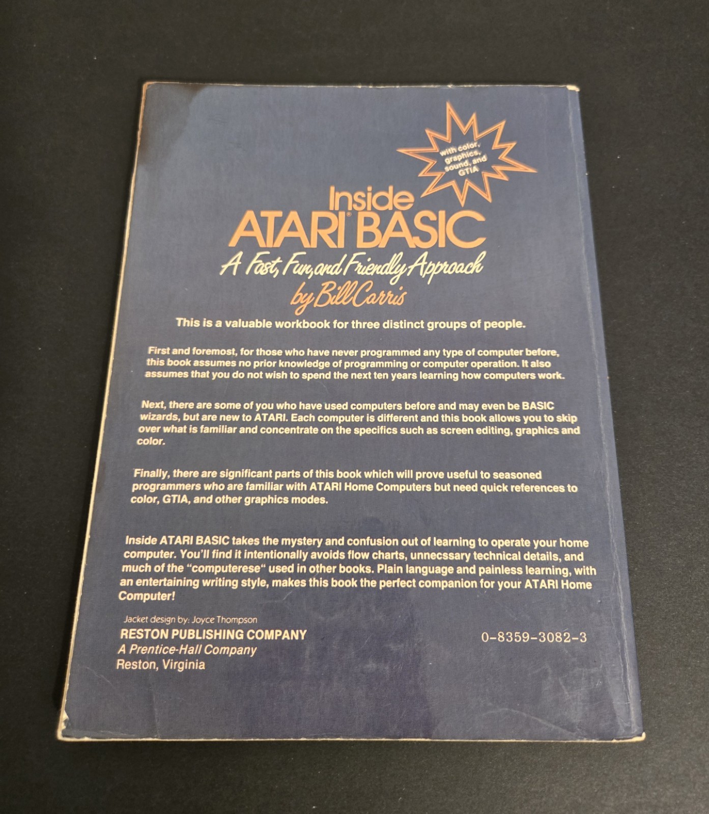Inside ATARI Basic by Bill Carris 1983 Fast, Fun, And Friendly Approach