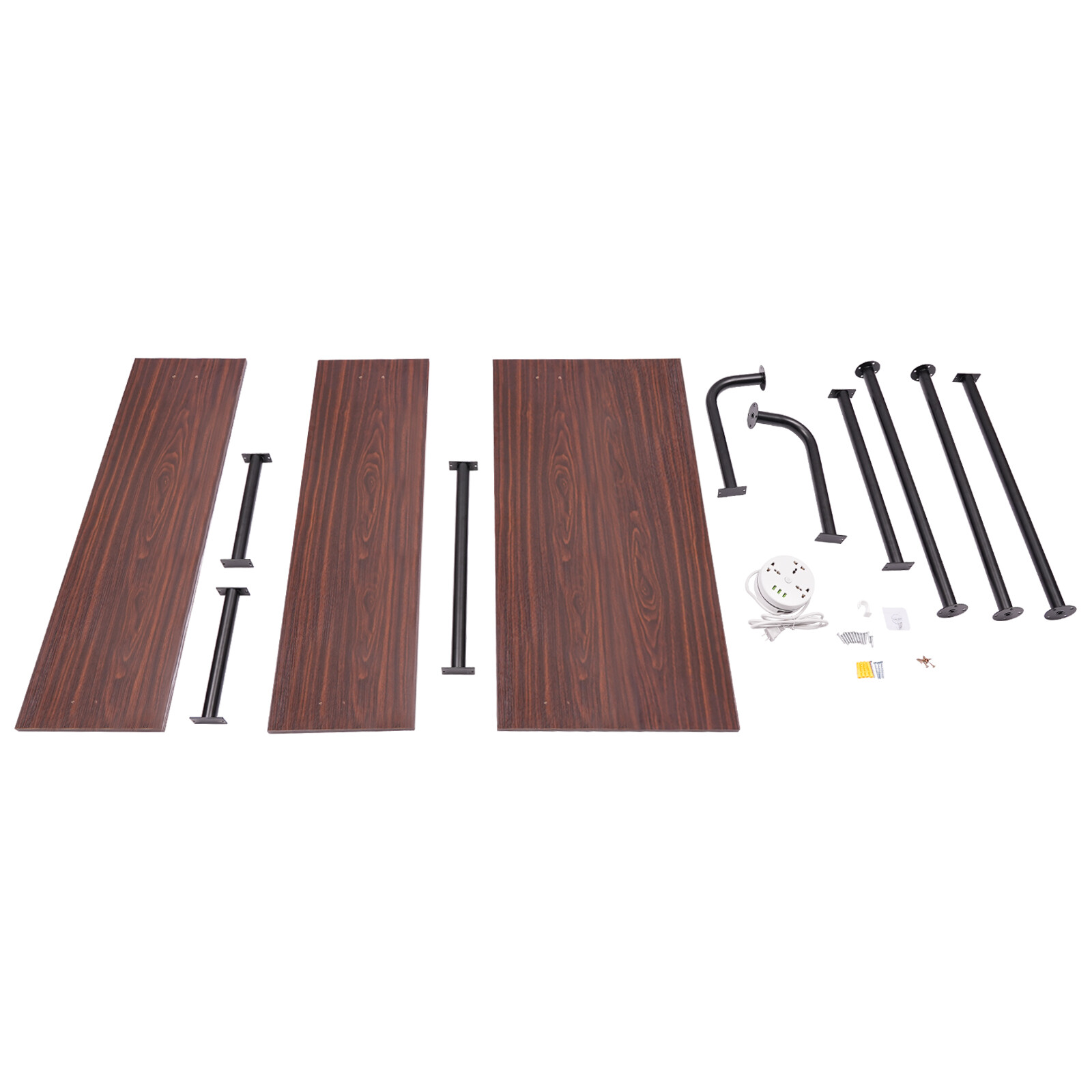 3 Tier Iron Wall Mounted Desk Wall Mount Computer Writing Table Wall Organizer