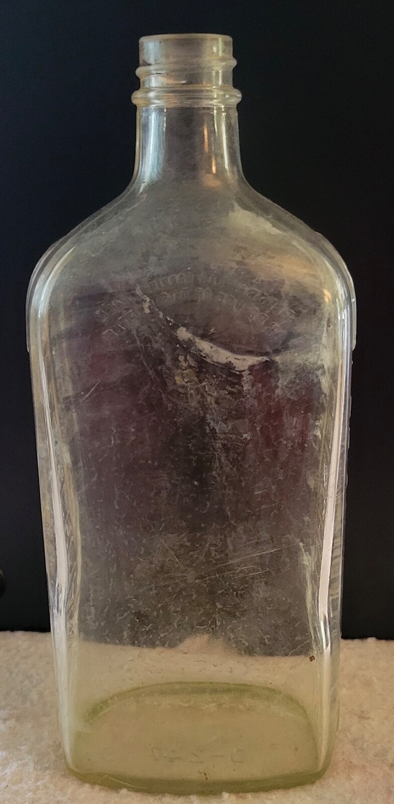 Vintage Fleischmanns Dry Gin Clear Glass Bottle 9 in Federal Law Forbids Sale