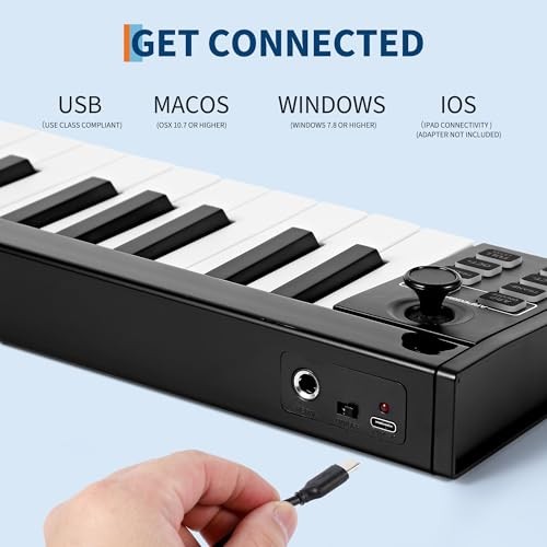 49-Key USB Keyboard Controller Portable, Arranger Keyboard for MIDI 49 key