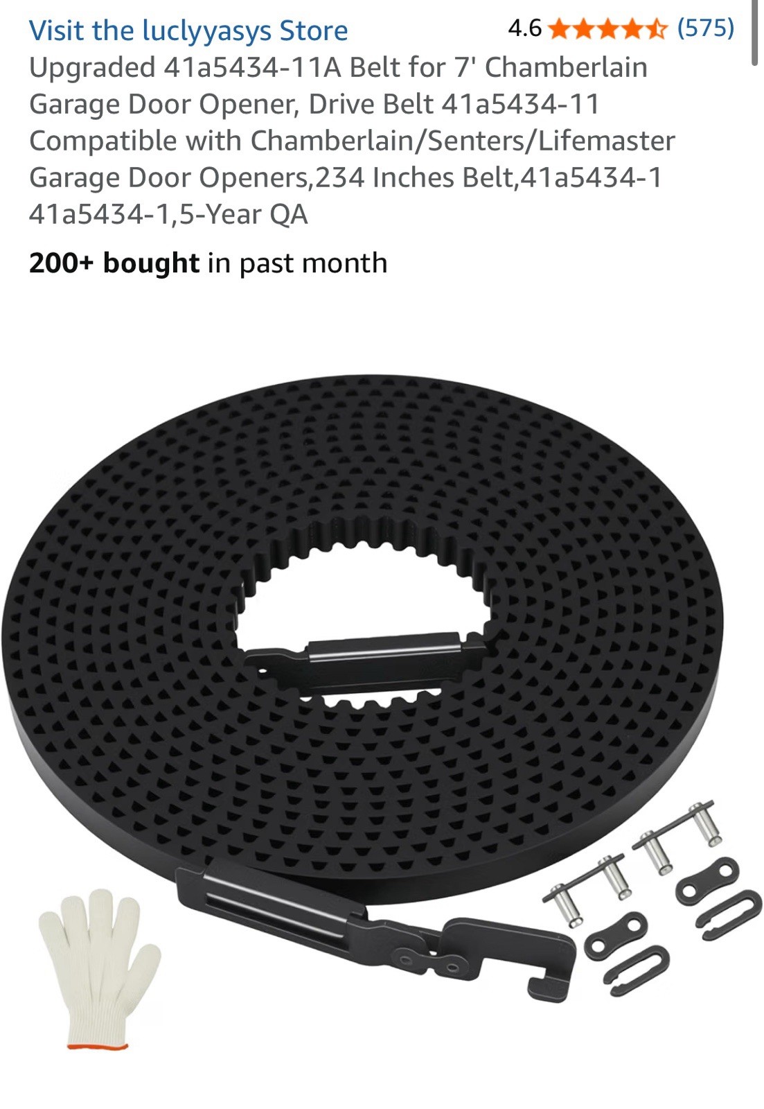 Upgraded 41a5434-11A Belt for 7' Chamberlain Garage Door Opener, Drive Belt 41a5