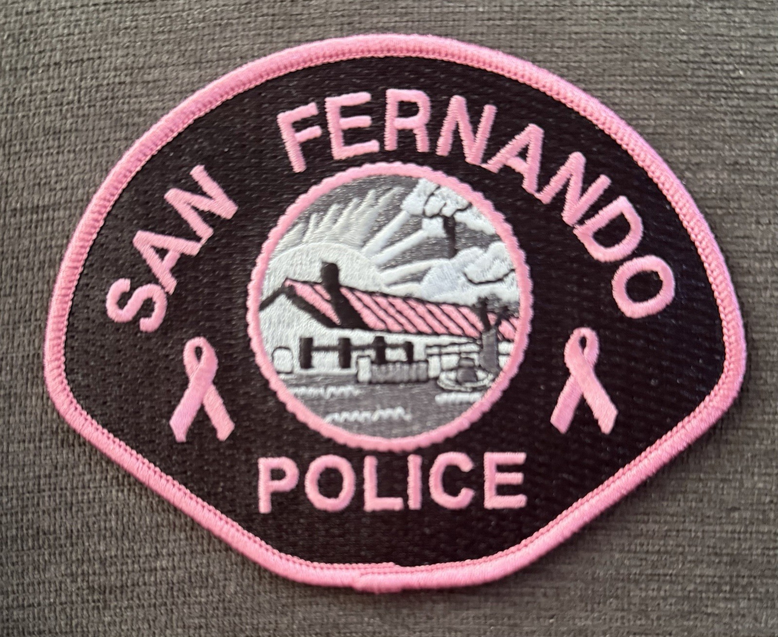 California Pink (Cancer Awareness) Patch. San Fernando Police Dept.