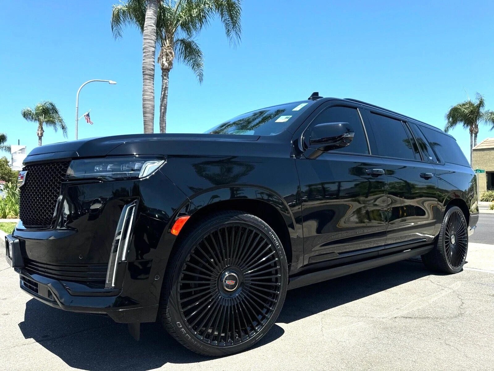 24" Inch Rims SET 4️⃣ Fit Cadillac Escalade ESV EXT Luxury Premium Floater Cap
