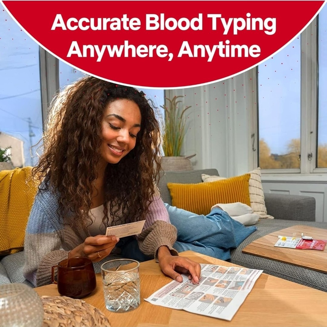 Complete Kit BLOOD Type Test EldonCard HOME TEST Kit Air Sealed Envelope
