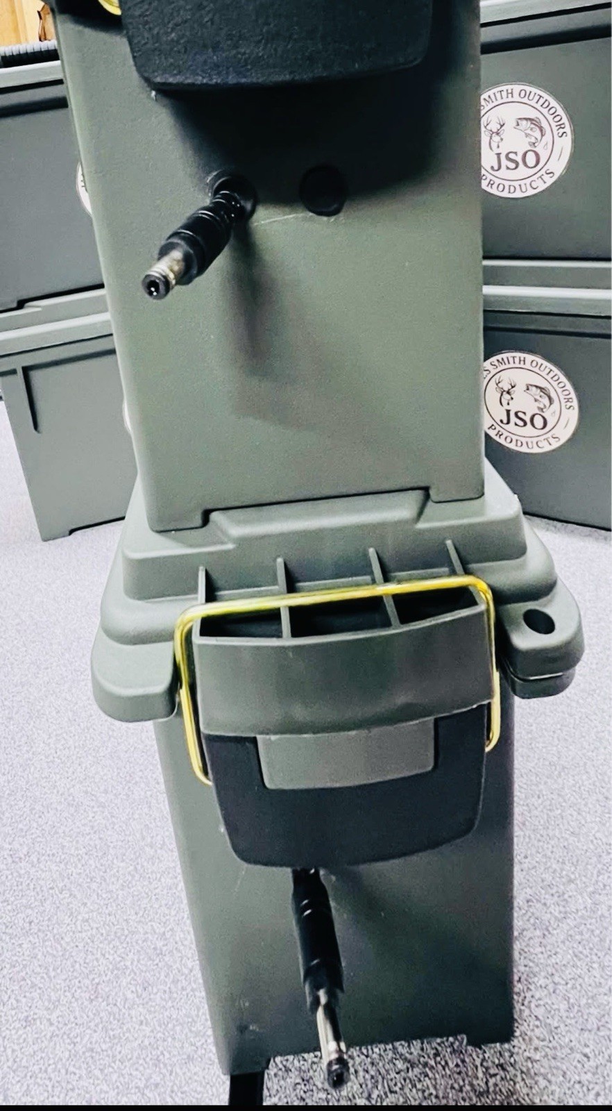 Trail Camera Battery Box by JSO Products. Battery Box Lidded Stackable