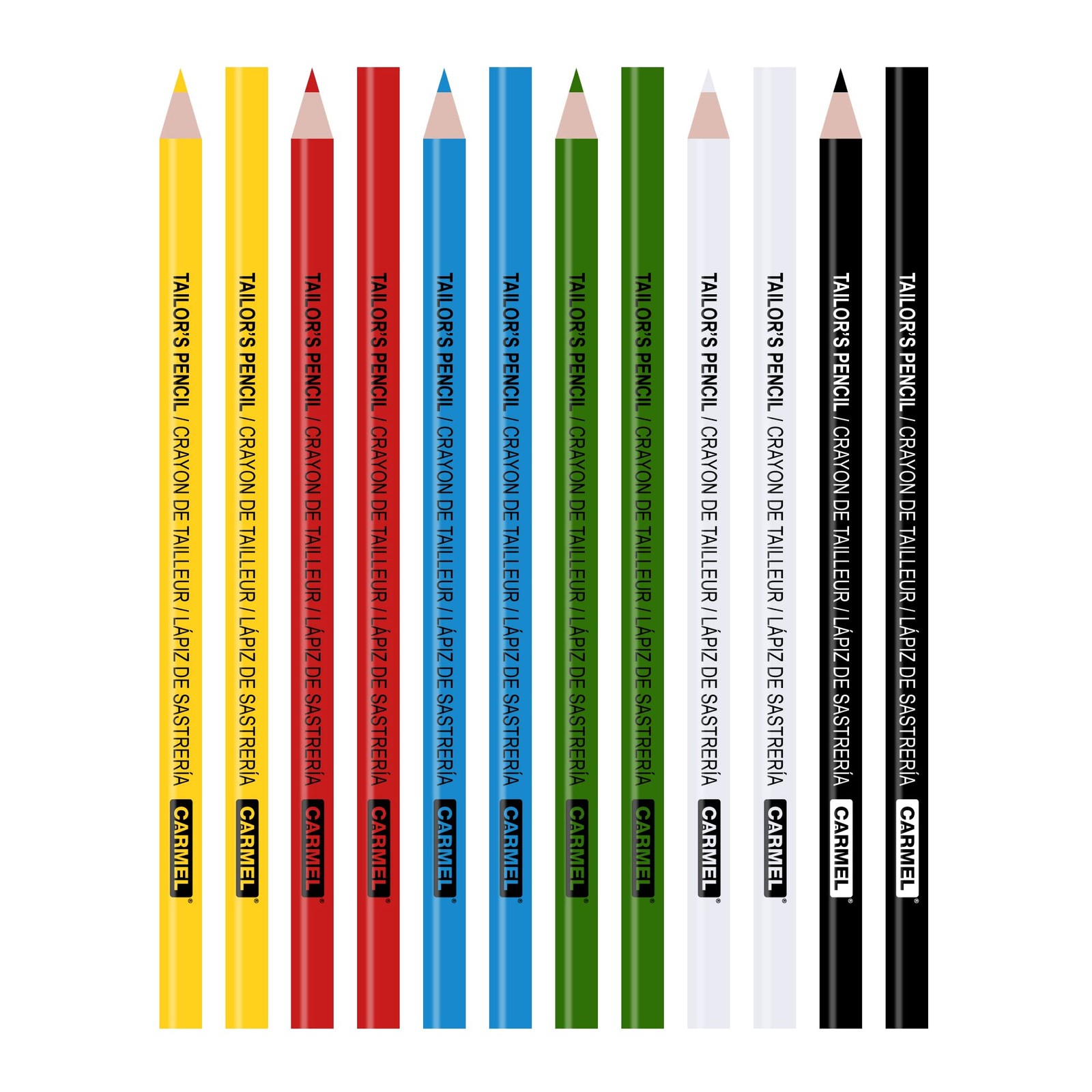 Carmel Tailor Pencil, Box of 12 (Assorted Colors), Fabric Pencil, Sewing Mark...