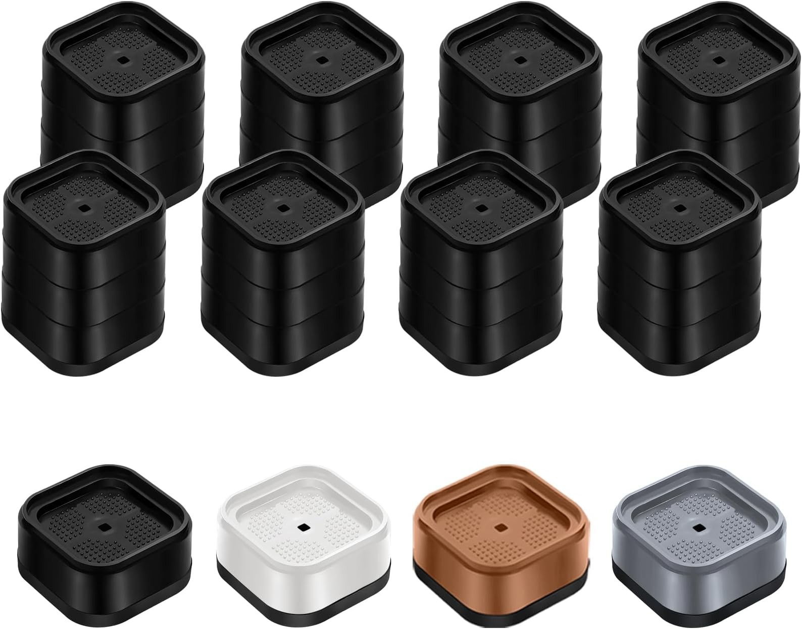 Furniture Risers Adjustable Bed Risers Heavy Duty Lifts Height 3", Square Sta...