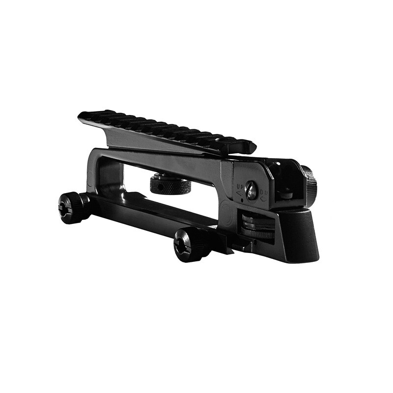 Metal Tactical Rear Sight Carry Handle Mount Adjust Removable Low Profile Mount