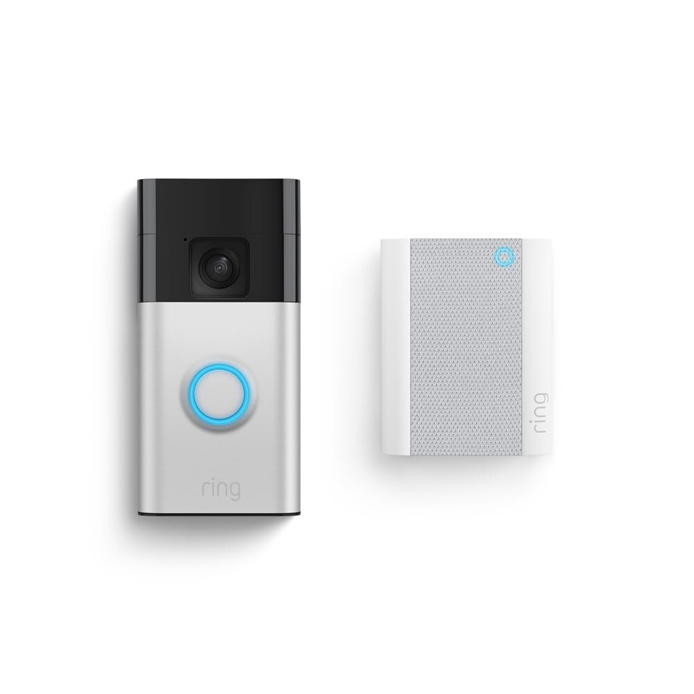 Ring Battery Doorbell with Chime Head-to-Toe Video Live View Two-way Talk