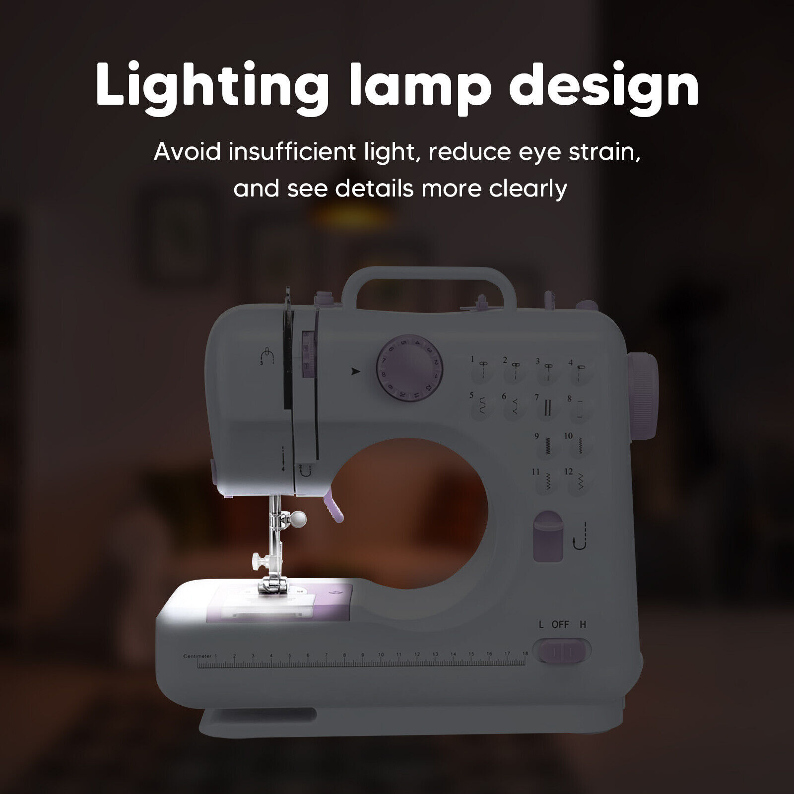 Electric Sewing Machine Portable Crafting Mending Machine Mini Desktop Household