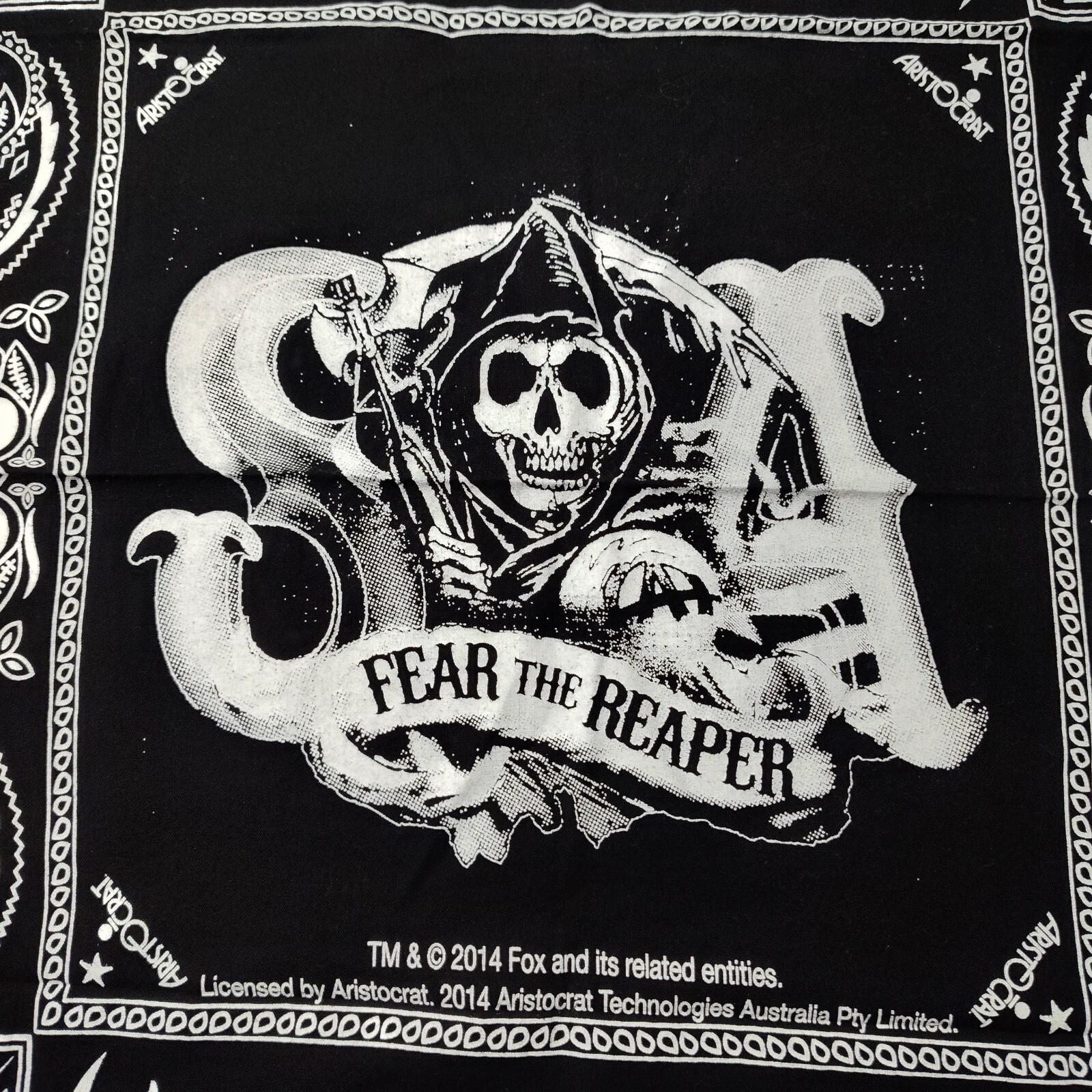 2013 Sons Of Anarchy Official Promo Bandana Fear The Reaper Slot Machine