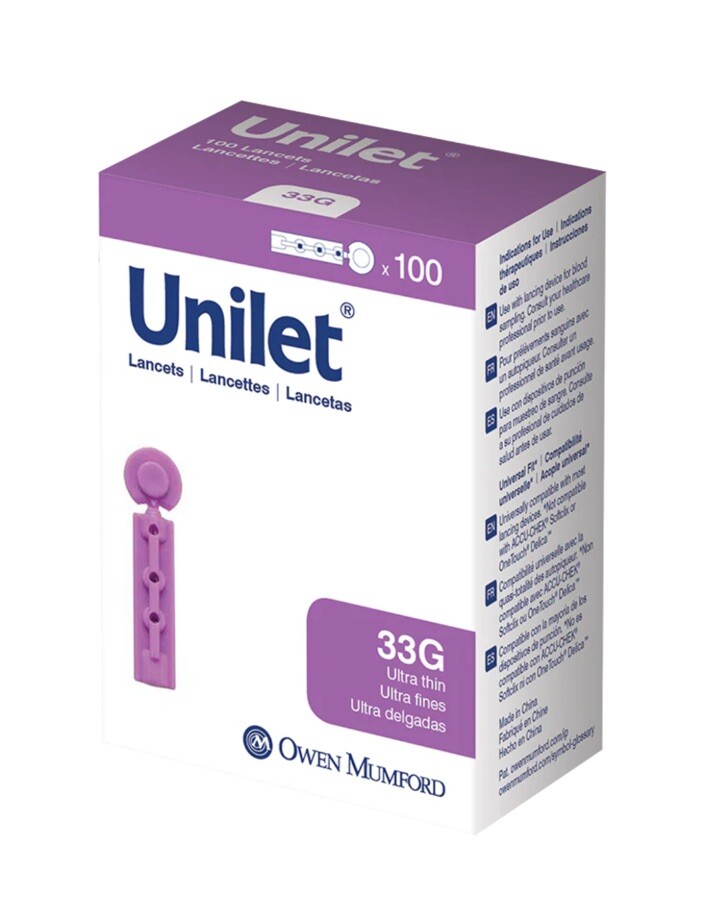 Unilet Lancet 33 G Micro Thin