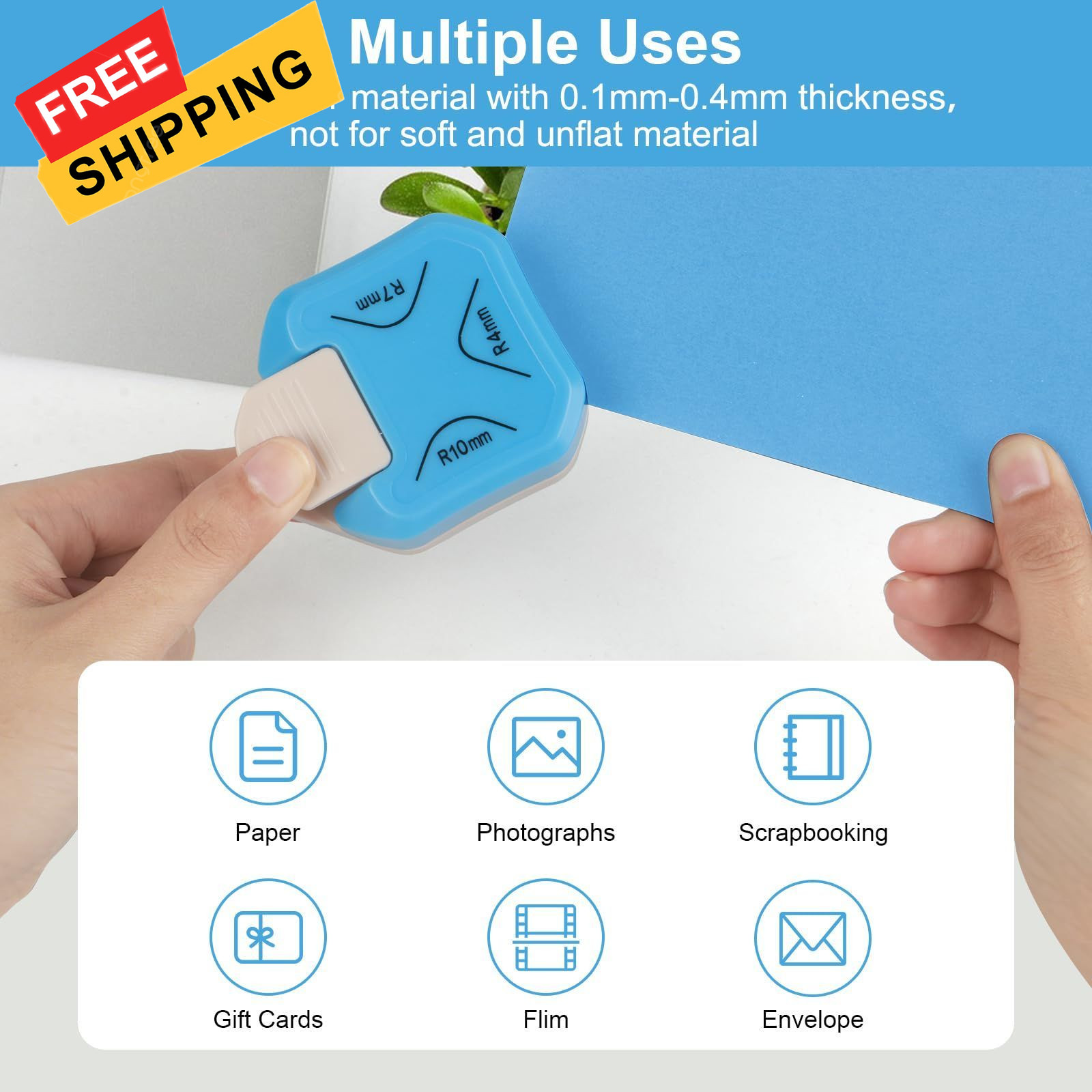 Paper Corner Rounder Punch, Punch Cutter for Blue