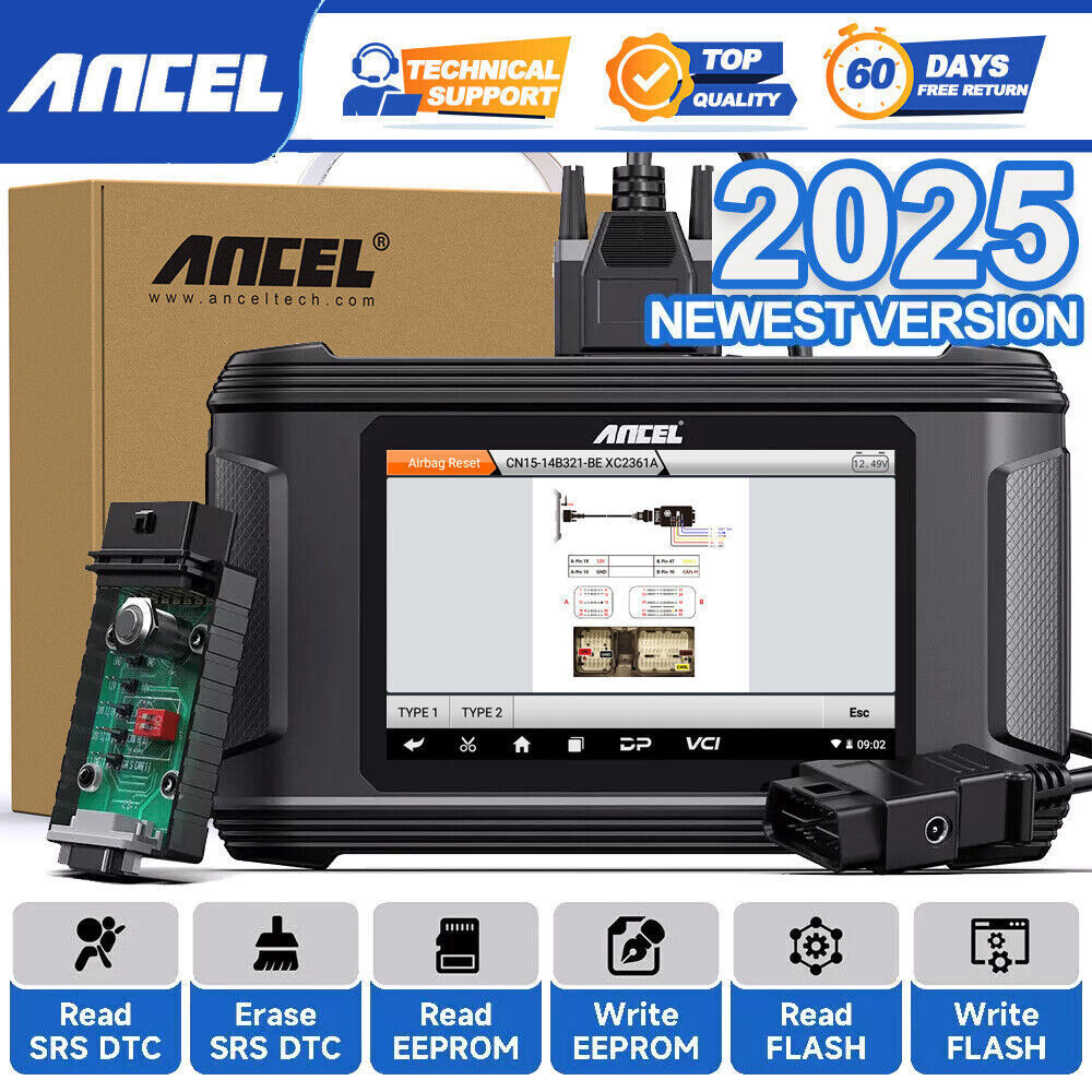 ANCEL AR500 OBD2 Scanner Car SRS Fault Diagnostic Tool SRS Computer Repair Kit