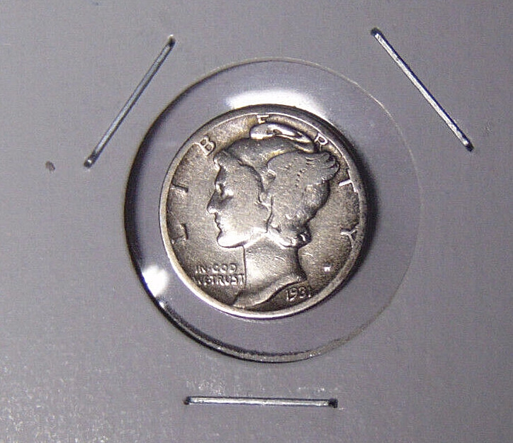 1931-P Mercury Silver Dime VG/F Philadelphia Mint Coin (72124)
