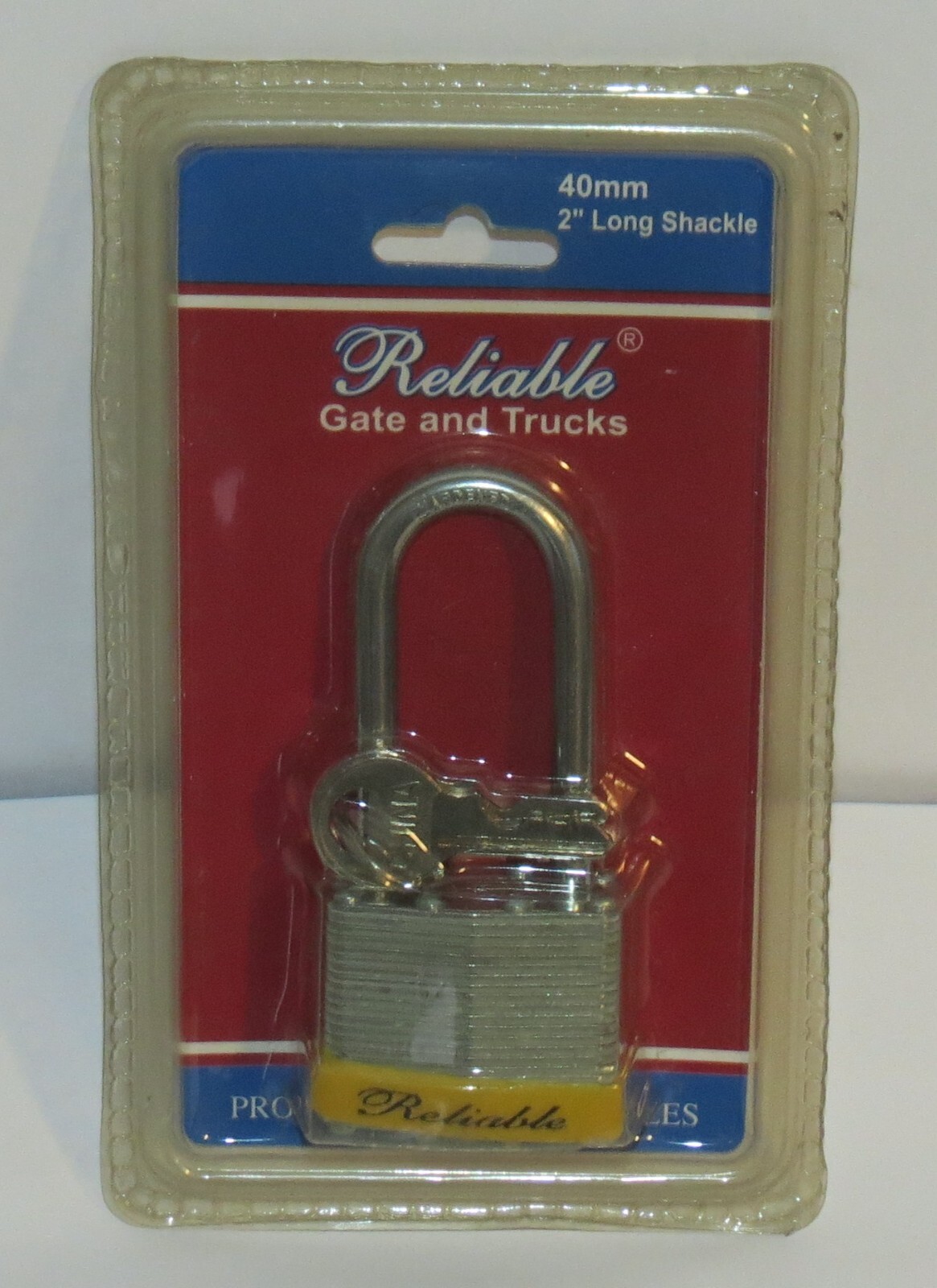 Long Shackle Case Padlock Laminated 40mm Hardened Steel