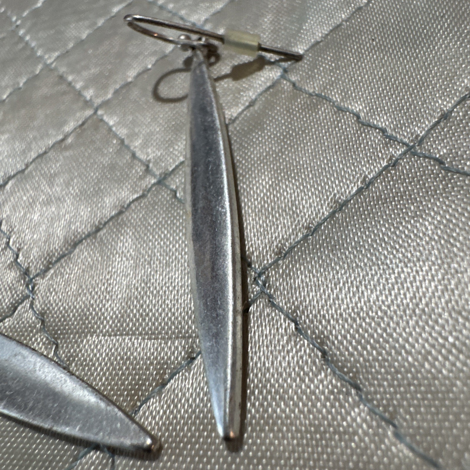 Vintage Silver Toned Dangle Earrings Pierced