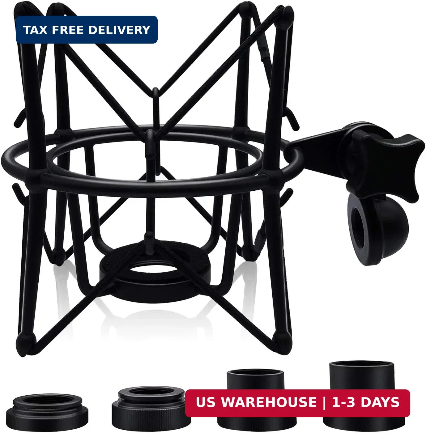 Microphone Shock Mount Mic Holder - Anti Vibration Spider Shockmount Compatible