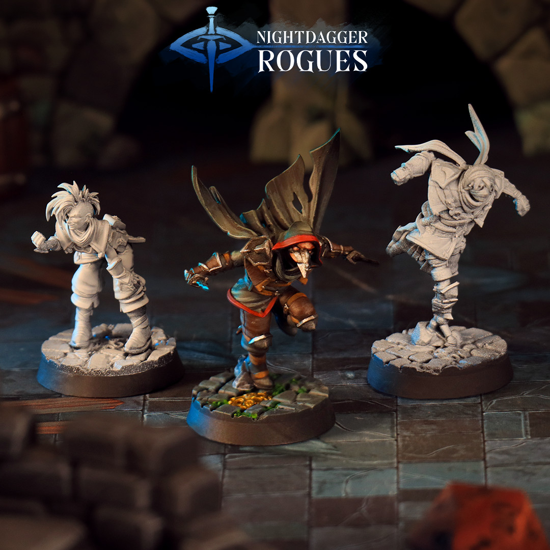 Steampunk Rogues | Dungeons and Dragons D&D 28-32mm Tabletop Miniatures