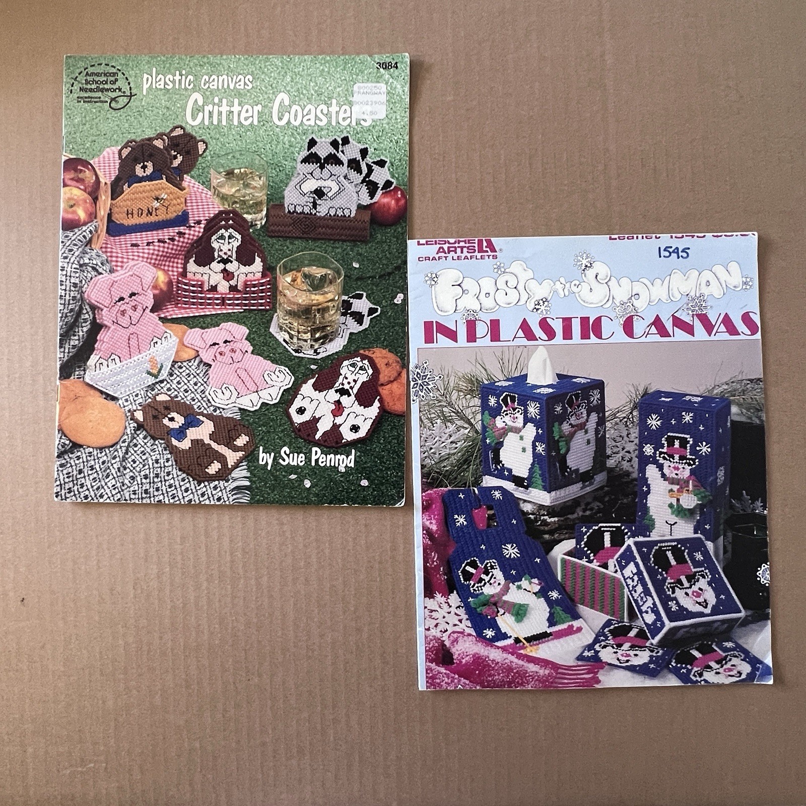 Plastic Canvas Leisure Arts American School Needlework Leaflet Christmas Animals