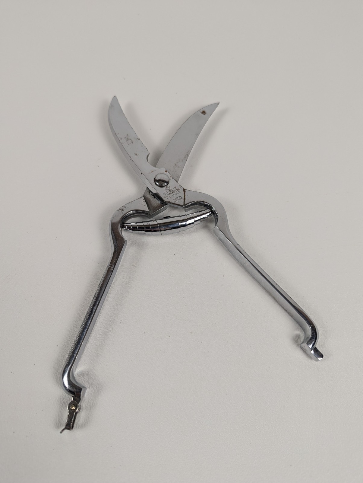 Vintage Solingen Germany Poultry Shears Chrome Kitchen Scissors Heavy Duty