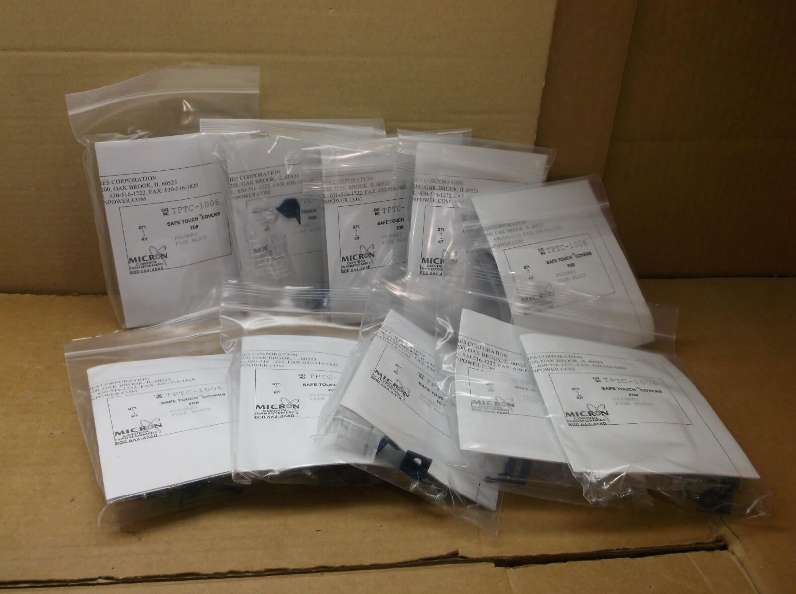 TPTC-1006 Micron NEW Box Safe Touch Fuse Terminal Cover Set TPTC1006 ABB