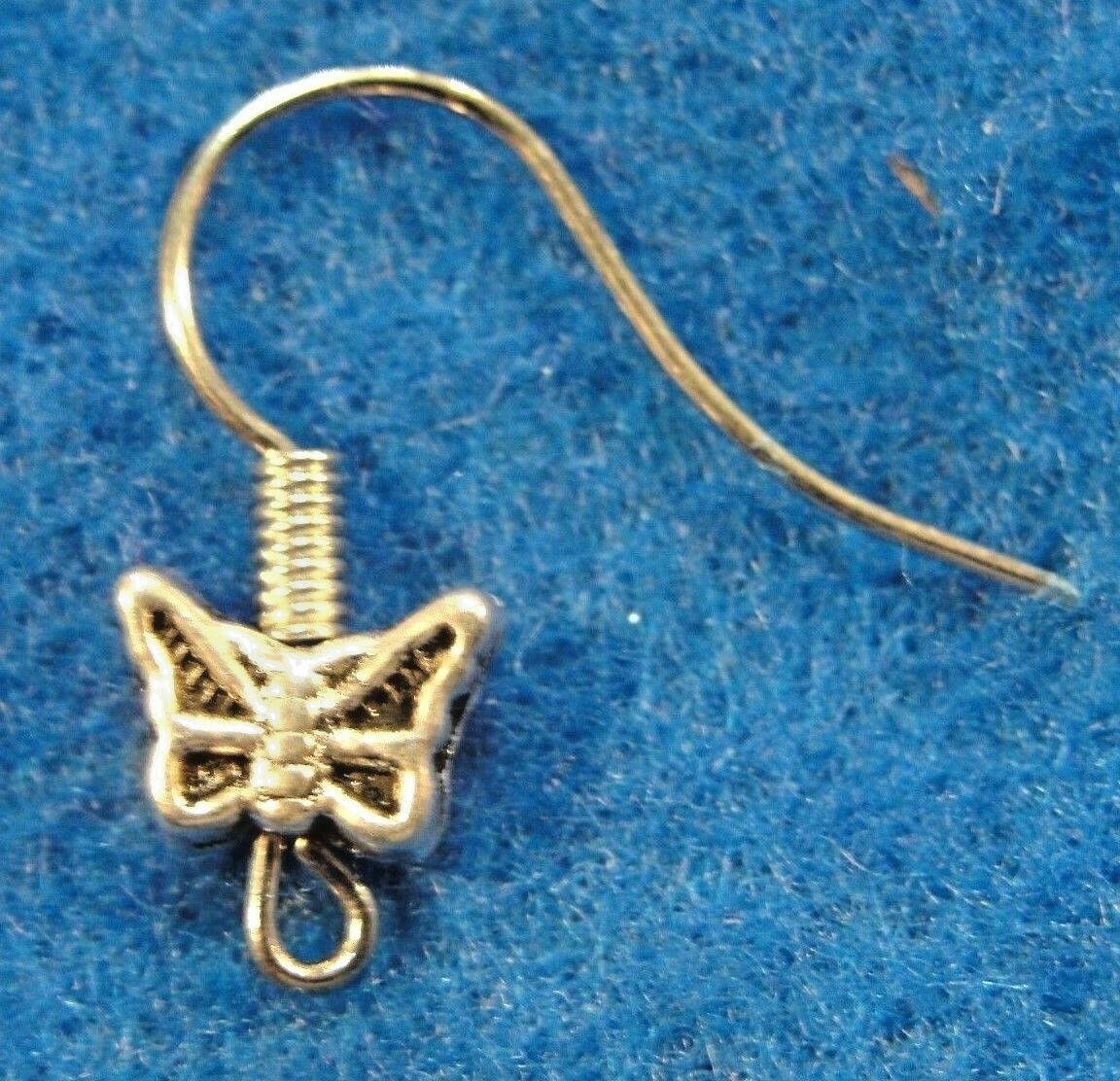 10Pcs. (5 Pair) Tibetan Silver BUTTERFLY  Earwires Hooks Earring Findings E38