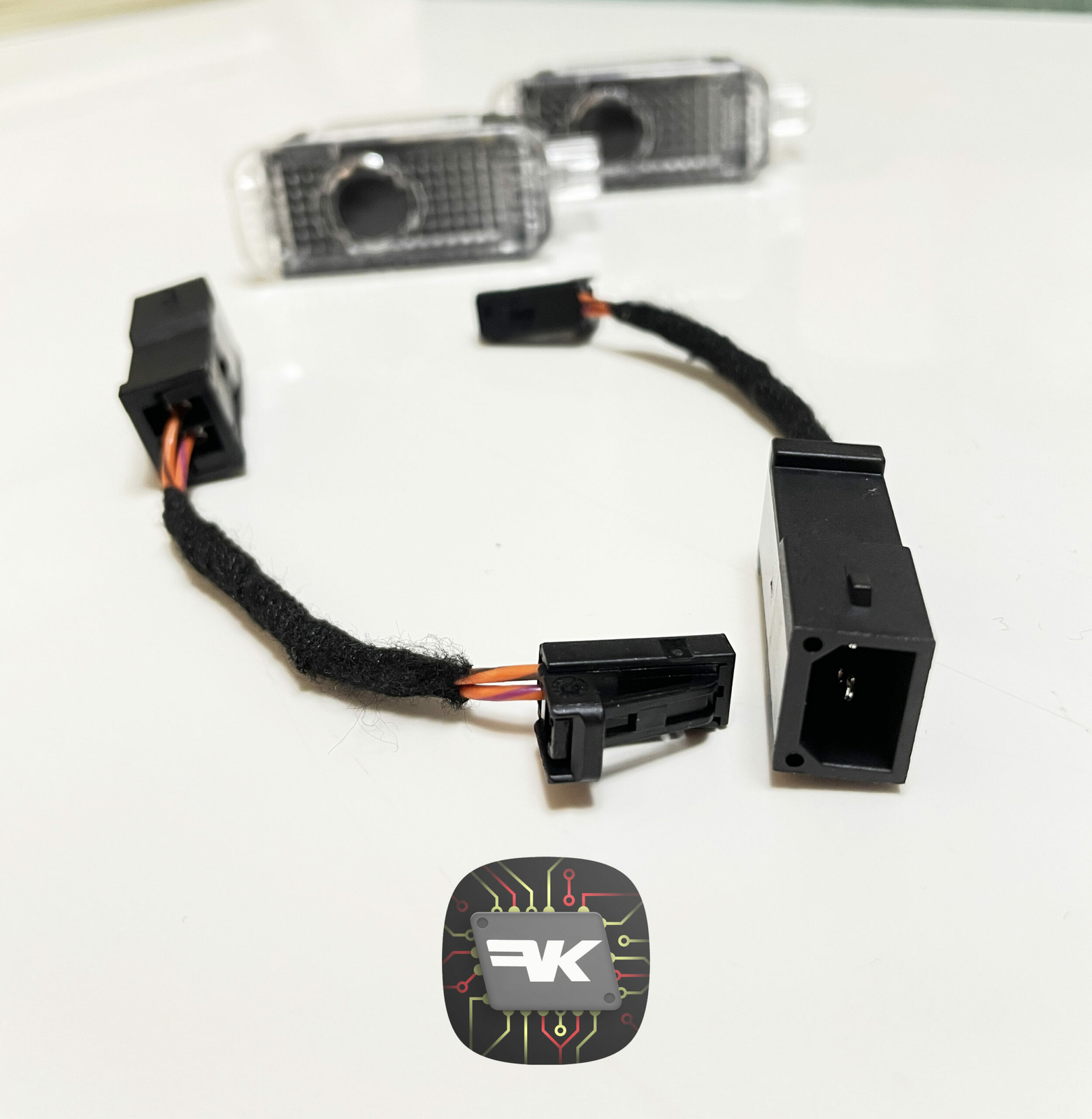 Puddle Light Projector LED Adapter Harness Connector Audi VW 4B0971992 4B0971832