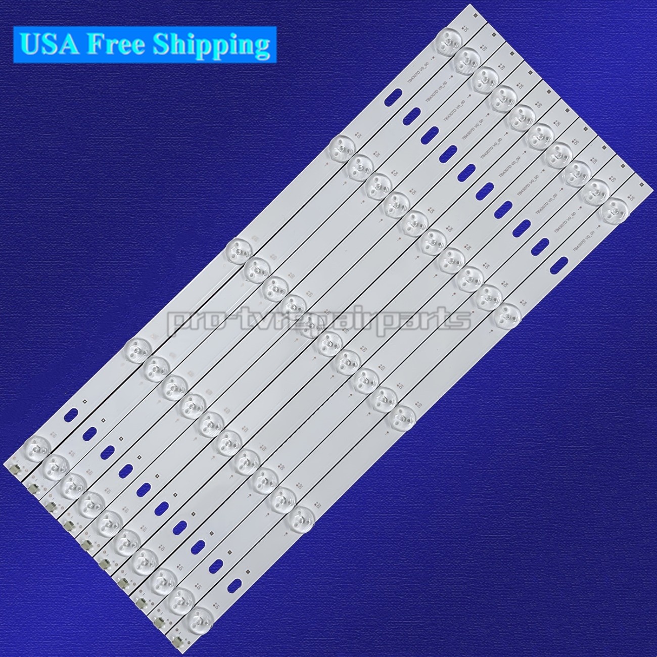 10Pcs LED Strips For Makvision MT43W-861A3-B MT43W-267C3-A MT43W-267C3 TB4307D